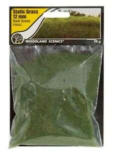 Woodlands Scenic :12 mm Static Grass Flock - Dark Green