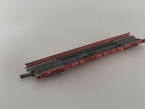 Fleishmann Truck Trailer Flat Wagon with Roll Blocks