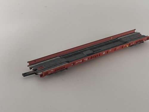 Fleishmann Truck Trailer Flat Wagon with Roll Blocks