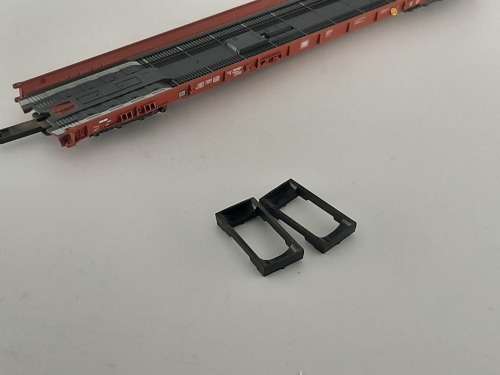 Fleishmann Truck Trailer Flat Wagon with Roll Blocks