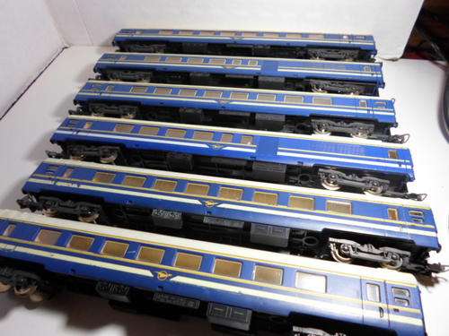 6 x lima blue train coaches
