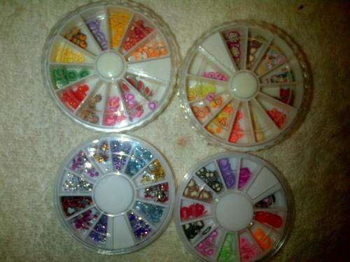 rhinestone and fimo art wheels set of 4