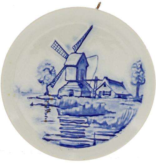 Blue & White Gouda Plate -- 11cm