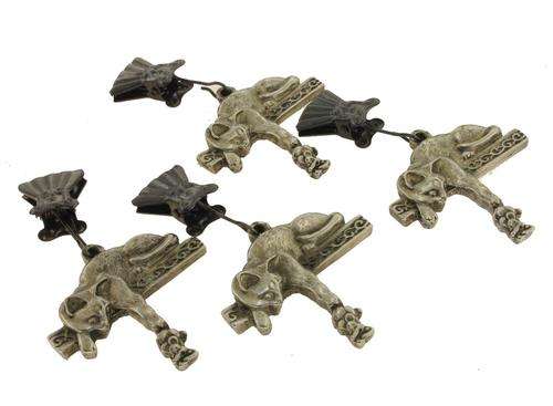 Lovely Pewter Cat Table Cloth Weights **So Cute**