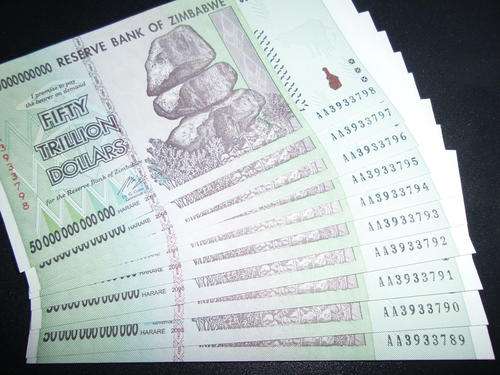 50 Trillion Zimbabwe Dollars Crisp UNCIRCULATED  ##  AA PREFIX  ##