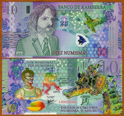 Kamberra 10 Numismas POLYMER 2013 UNC Commemorative