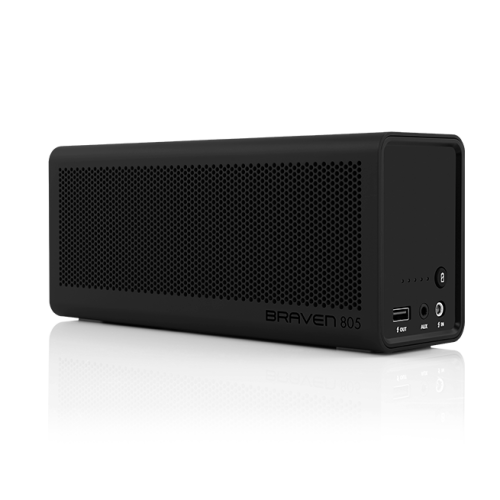 BRAVEN 805 Portable Wireless Bluetooth Speaker Built-In 4400 mAh Power Bank Charger Black