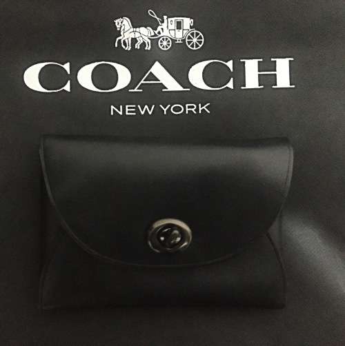 COACH NEW YORK, ORIGINAL GENUINE LEATHER CARD WALLET