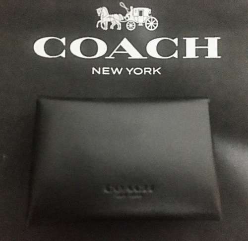 COACH NEW YORK, ORIGINAL GENUINE LEATHER CARD WALLET