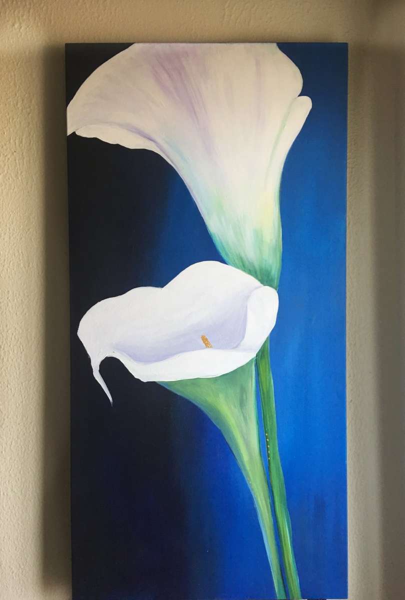 SA artist Bridgette Allan - LARGE original painting on STRETCHED canvas
