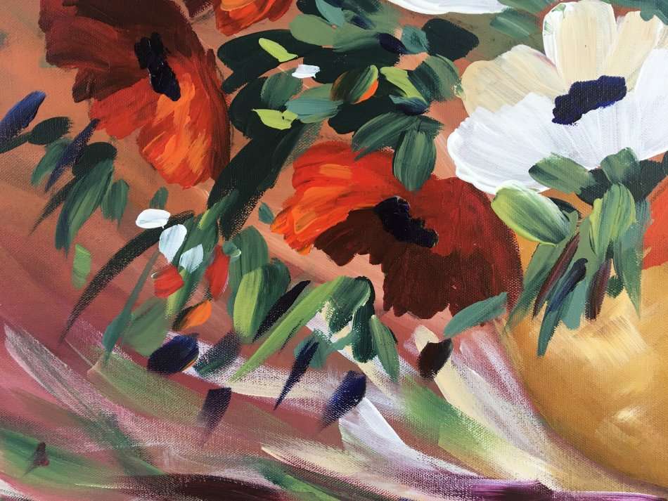 SA artist Bridgette Allan -LARGE ORIGINAL ON DEEP EDGE CANVAS