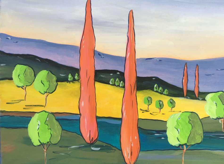 SA artist Bridgette Allan - original painting on DEEP EDGE canvas