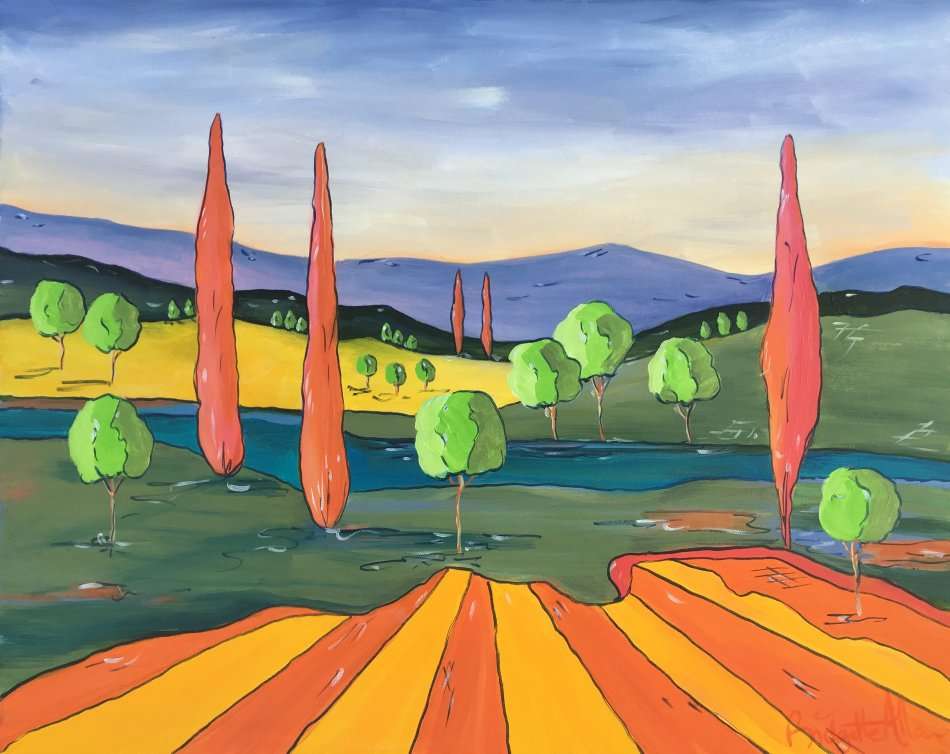 SA artist Bridgette Allan - original painting on DEEP EDGE canvas