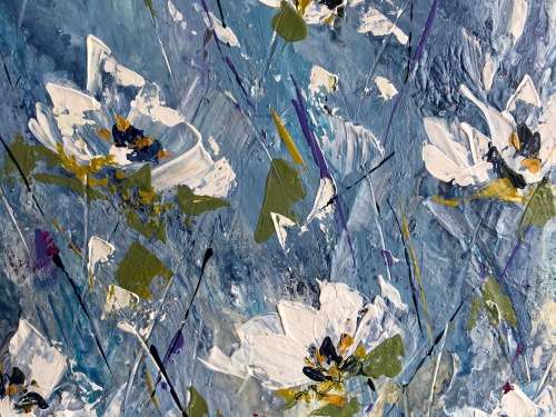 SA artist Bridgette Allan - LARGE original painting on STRETCHED canvas