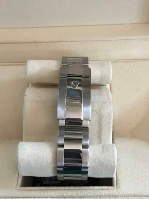 Rolex Oyster Perpetual Date Mens Watch 115234 34mm with 18ct white gold bezel [Box and Papers]