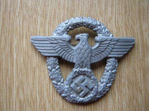 NAZI GERMANY POLIZEI VISOR CAP EAGLE