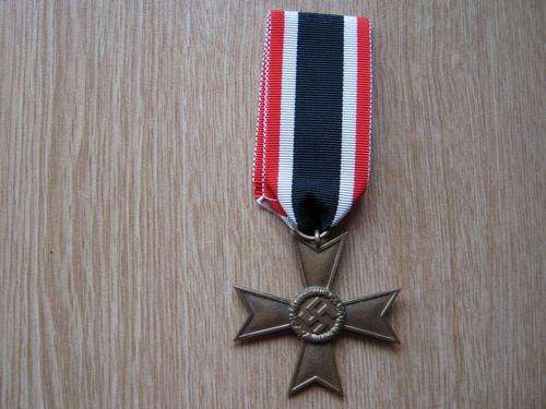 NAZI GERMANY WAR MERIT CROSS 2ND CLASS, 1939 WITHOUT SWORDS