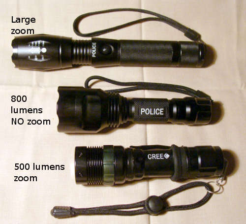 Large CREE Led RechargableTorch: ZOOM