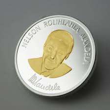 Beautiful!!!!  Nelson Mandela Collector's Silver/gold clad Medal: Robben Island