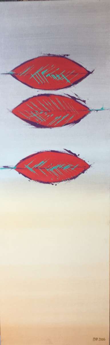 Abstract Acrylic on Canvas, stretched over frame