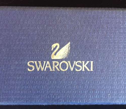 Swarovski necklace set with a large multi-coloured crystal