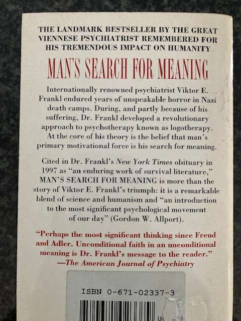 Man`s Search for Meaning by Viktor E. Frankl