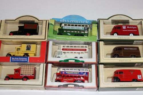 Lledo 1928 Chevrolet Box Van,1931 AEC Renown Double Deck Bus,1959 LD150 Morris Van