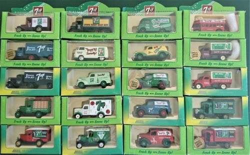 Lledo-7 UP Variety-1955 Volkswagen Transporter Van,1935 Ford Articulated Truck,etc.
