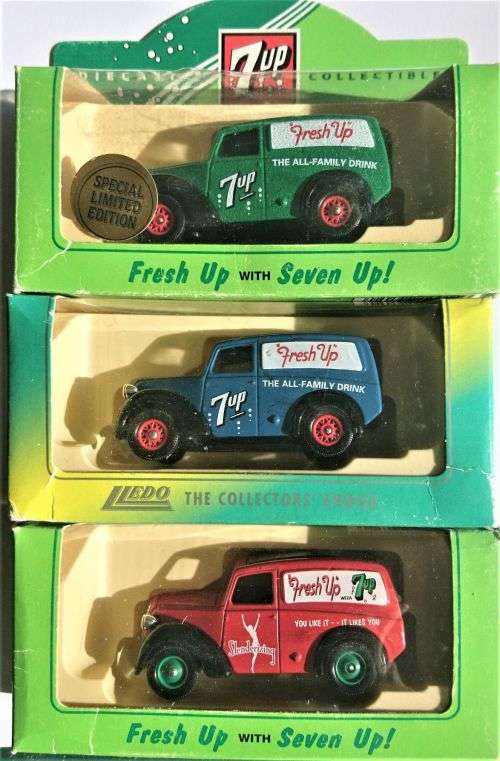 Lledo-7 UP Variety-1955 Volkswagen Transporter Van,1935 Ford Articulated Truck,etc.
