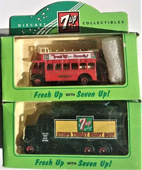 Lledo-7 UP Variety-1955 Volkswagen Transporter Van,1935 Ford Articulated Truck,etc.