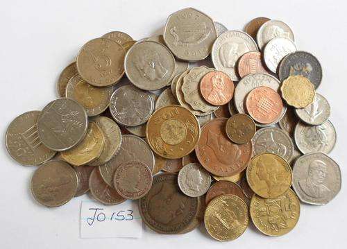 60  X UNSORTED QUILITY  WORLD COINS BID PER COIN TO TAKE THE LOT