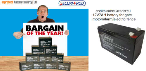 Alarm/gate motor Battery 12V 7AH (Securi-prod) Absolute Bargain!!!!!
