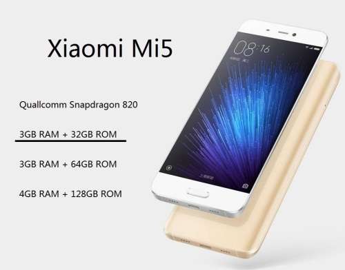 Xiaomi MI5-White: 3Gb RAM, 32 Gb ROM