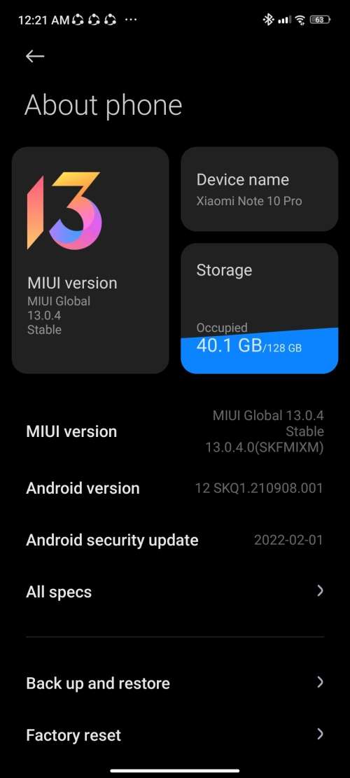 Xiaomi redmi note 10 pro