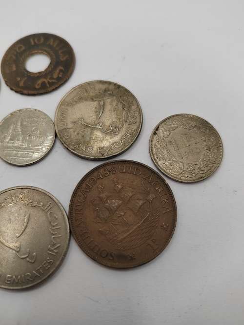 Mixed lot of rare coins x11 - see pics and description, vintage UAE DIRHAMS ETC