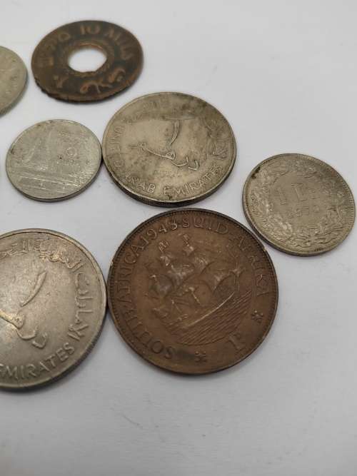 Mixed lot of rare coins x11 - see pics and description, vintage UAE DIRHAMS ETC