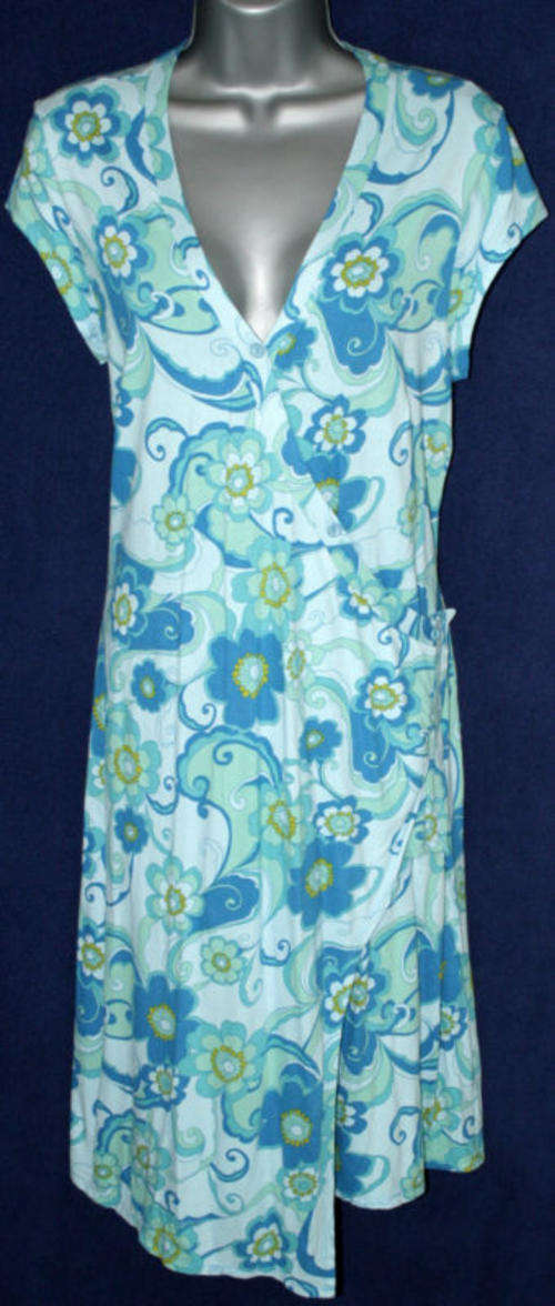 Red Herring blue print maternity dress size 12