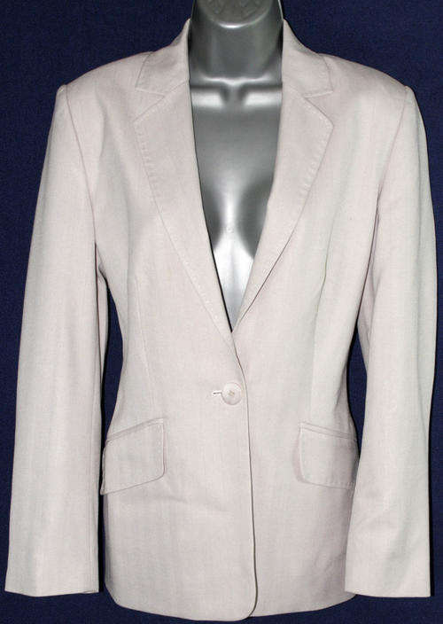 NEXT pink beige stripe suit jacket size 12