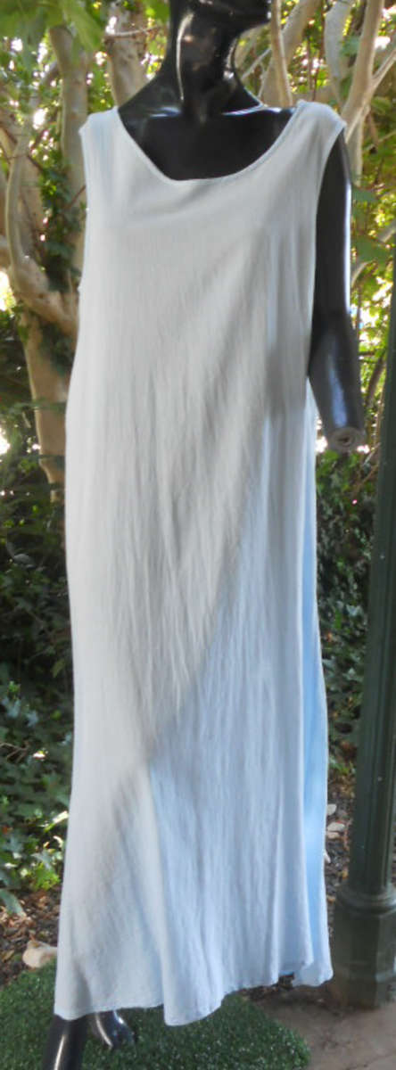 Pale Blue Andre Carl Cotton Dress SIZE 3XL(20)