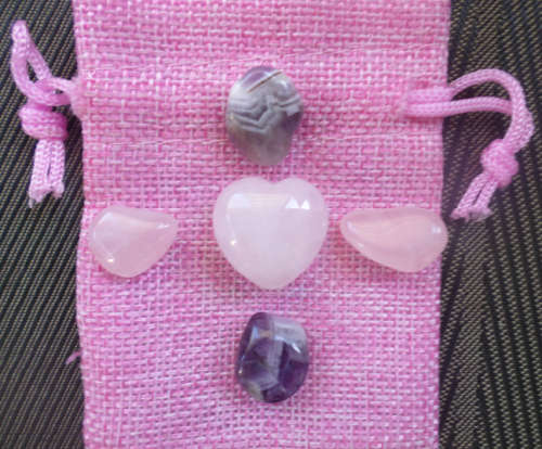Rose Quartz heart small grid  *IN STOCK* thoughtful gift for someone special.