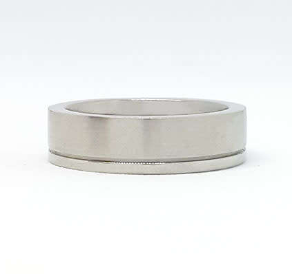 5.9mm Men's Stainless Steel Wedding Band- Size 7