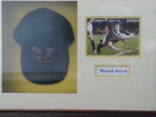 Morne Steyn signed supporters cap in Frame