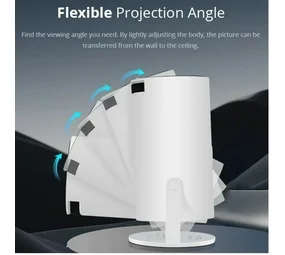 Latest Smart Android UHD Portable Projector + Built-in WIFI media streaming device + Pre-Loaded Apps