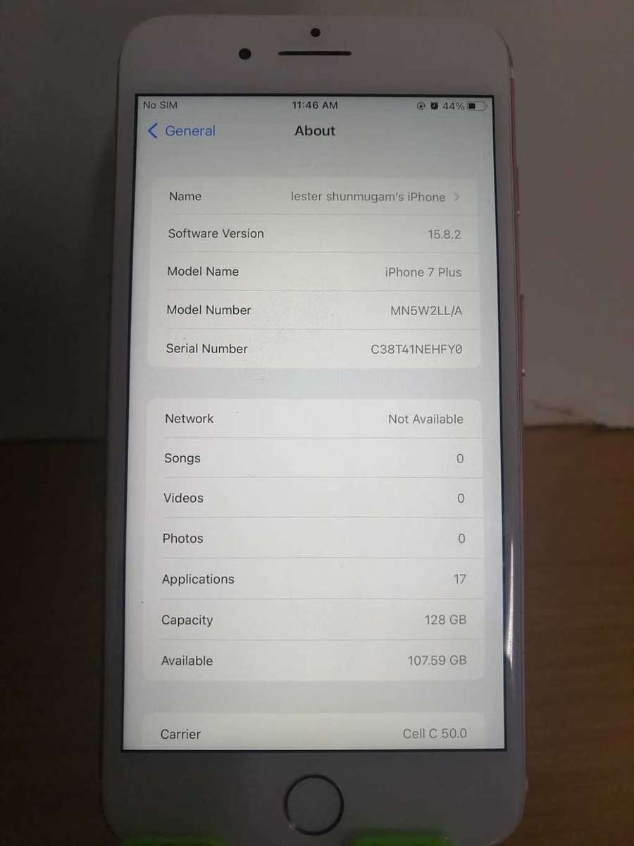 IPHONE 7 PLUS 128GB IOS 15.8.2