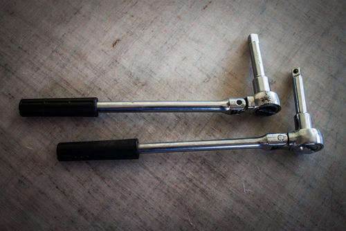 Two ratchets and short extenders