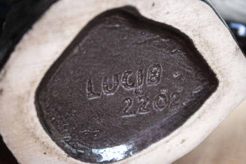 LUCIA WARE FISH SHAPED BUD VASE OR HOLDER ...NO DAMAGE