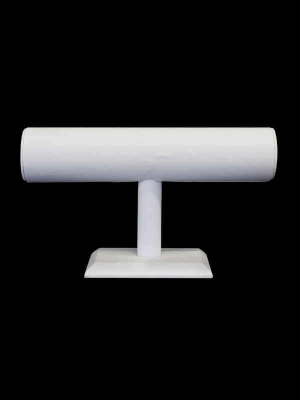 High End Short White Imitation Leather Bracelet Display Bar