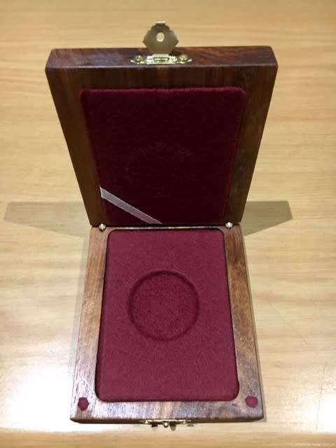 ### QUALITY WOODEN 1 Oz. CAPSULE COIN BOX ## HANDMADE ## VALUE R150!! @@@R1 Start!! BID NOW!! #FSC
