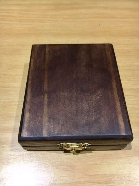 ### QUALITY WOODEN 1 Oz. CAPSULE COIN BOX ## HANDMADE ## VALUE R150!! @@@R1 Start!! BID NOW!! #FSC
