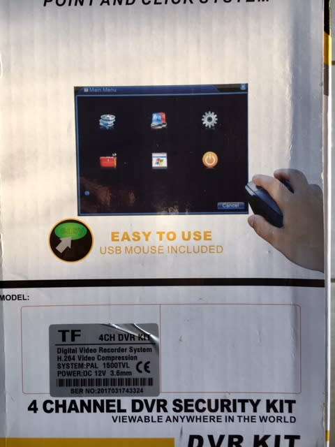 ### BRAND NEW 4 x CHANNEL SECURITY DVR CAMERA'S ### VIEWABLE ANYWHERE IN THE WORLD ## STILL SEALED!!